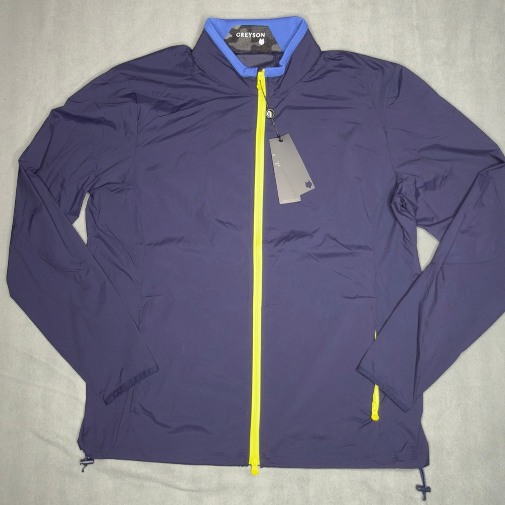 Greyson Trailwolf Jacket Mens XL Maltese Blue Full Zip Windbreaker NWT